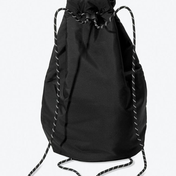 VICTORIA\'S SECRET PINK Black Drawstring Backpack VS School Bag Recycled Material main image 6